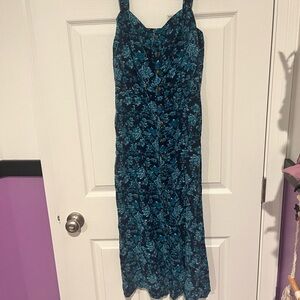 Angels Blue Maxi Dress Elegant Flowing Design